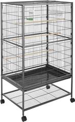tectake® - vogelvolière vogelkooi met 3 zitstokken, zandlade, Verzenden, Zo goed als nieuw