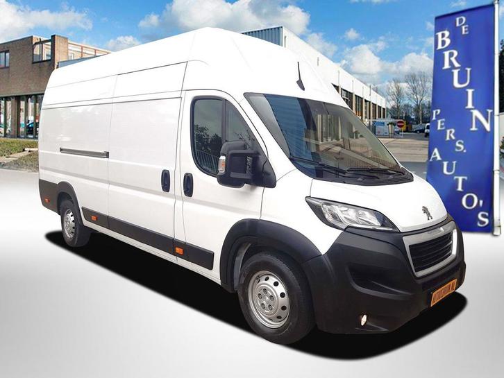 Peugeot Boxer 2.2 BlueHDI 140Pk L4H3 Extra hoogdak Airco Nav, Auto's, Bestelauto's, Onderhoudsboekje, Lease, Zwart, Handgeschakeld