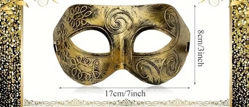 Venetiaans masker goud - elegantpatroon voor carnaval, feest, Huis en Inrichting, Woonaccessoires | Kunstplanten en Kunstbloemen