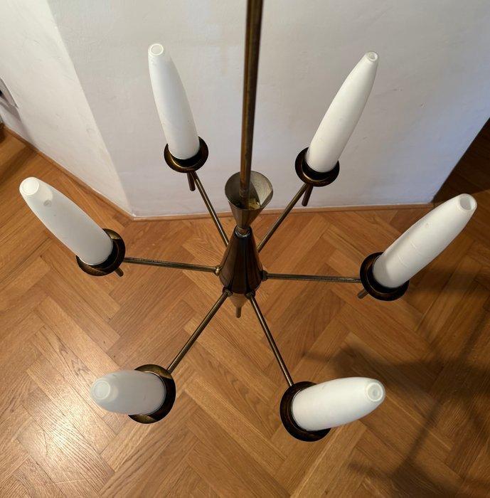 Lamp - Opaline glas - Hanglamp met kaarsen in opaline glas, Antiek en Kunst, Curiosa en Brocante