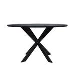 *WOONWINKEL* Starfurn Ferris Ronde Eettafel Zwart Eiken 130, Huis en Inrichting, Tafels | Eettafels, Verzenden, Nieuw