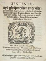 [ter dood veroordeling] - Sententie uytghesproken over