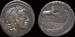 90bc Roman C Vibius C f Pansa Ar denarius zilver, Verzenden