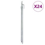 vidaXL Tentharingen 24 st V-vormig Ø20 mm 29,5 cm, Caravans en Kamperen, Tentaccessoires, Verzenden, Nieuw