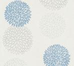 Profhome 372642-GU Bloemen behang mat blauw grijs 5,33 m2, Huis en Inrichting, Stoffering | Behang, Verzenden