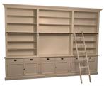 Boekenkast wit met trap Reeuwijk XXL 370 x 260cm, Huis en Inrichting, Ophalen of Verzenden, Nieuw