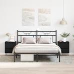 vidaXL Nachtkastjes 2 st 40x35x50 cm bewerkt hout zwart, Minder dan 45 cm, Verzenden, Nieuw, Minder dan 55 cm