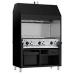 GGM Gastro | Gasbarbecue BERLIN - 1360mm - Zwart |, Verzenden, Nieuw