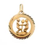 Gouden hanger van het sterrenbeeld tweelingen, Ophalen of Verzenden, Gebruikt, Goud, Overige merken