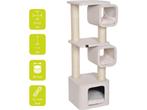 Akita - Krabpaal - Design met kattenhuis en sisalpalen - Wit, Verzenden, Zo goed als nieuw