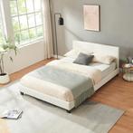 Bedframe kunstleer Aron wit 140x200 cm, Huis en Inrichting, Slaapkamer | Bedden, Verzenden, Nieuw