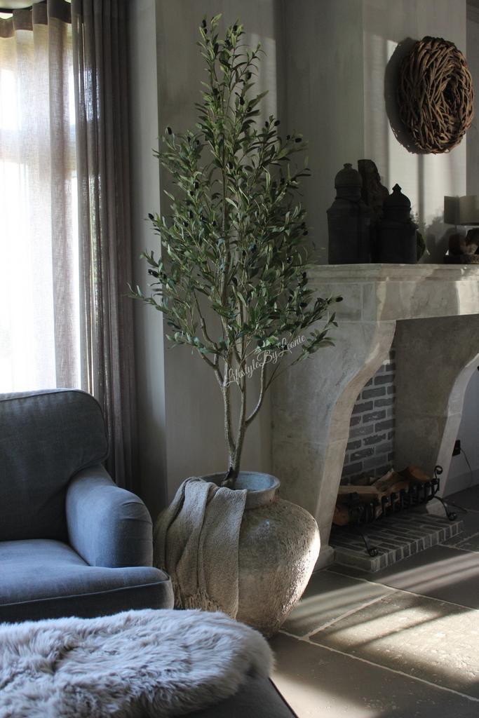Namaak olijfboom Olea zwarte olijf 200 cm, Huis en Inrichting, Woonaccessoires | Kunstplanten en Kunstbloemen, Nieuw, Ophalen of Verzenden