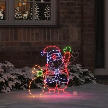 vidaXL Kerstman Licht met 168 LED Multikleur 58.5 x 60 x 1.3 beschikbaar voor biedingen