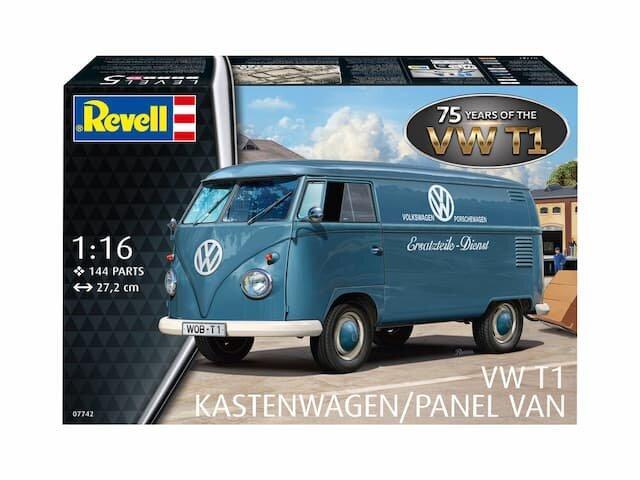 REVELL 07742 VW T1 KASTENWAGEN/PANEL VAN 1/16, Hobby en Vrije tijd, Modelbouw | Auto's en Voertuigen, Verzenden