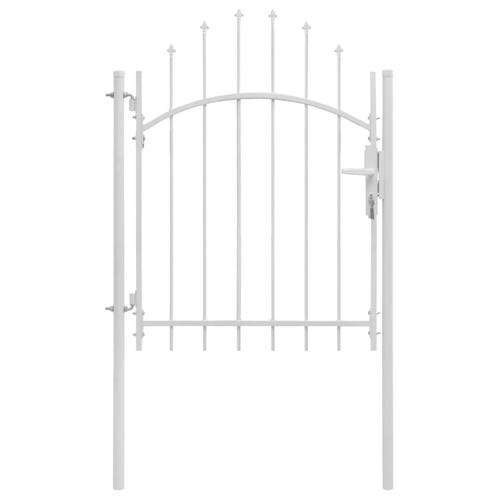 vidaXL Poort 1x2 m staal wit, Tuin en Terras, Tuinpoorten, Nieuw, Verzenden