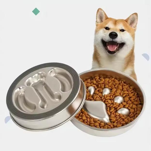 Roestvrijstalen Slowfeeder – Verhoogde Anti-Verslik Voerbak, Dieren en Toebehoren, Honden-accessoires, Nieuw, Verzenden