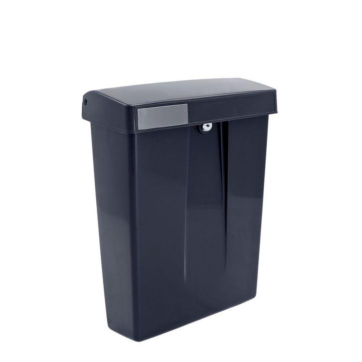 Intersteel Summus wandbrievenbus kunststof - zwart RAL9005, Tuin en Terras, Brievenbussen, Nieuw, Verzenden