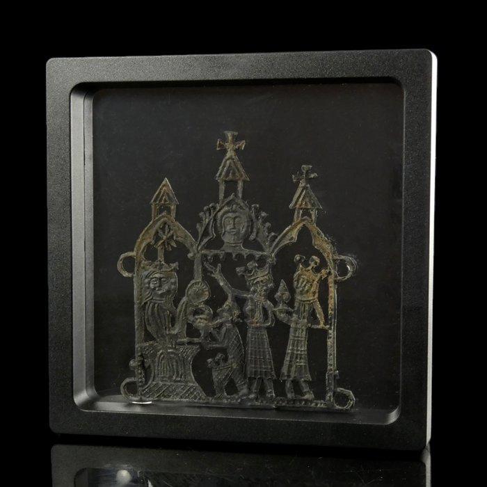 Middeleeuws Tin Cologne pelgrimsinsigne - in etalage, Antiek en Kunst, Antiek | Overige Antiek