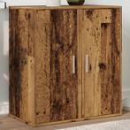 vidaXL Schoenenkasten 2 st 32x35x70 cm bewerkt hout oud, Verzenden, Nieuw