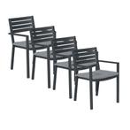 Garden Impressions Amarillo tuinstoel donker grijs - 4 stuks, Tuin en Terras, Tuinsets en Loungesets, Verzenden, Nieuw