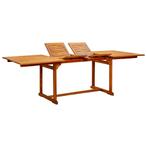 vidaXL Tuintafel (160-240)x100x75 cm massief acaciahout, Verzenden, Nieuw, Hout