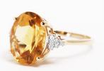 Zonder Minimumprijs - Ring - 14 karaat Geel goud Citrien -, Sieraden, Tassen en Uiterlijk, Ringen, Nieuw