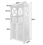 Witte Badkamervloerkast – Compacte Opbergkast met Deuren (90, Huis en Inrichting, Verzenden, Nieuw