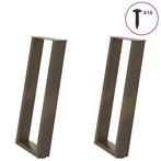 vidaXL Console tafelpoten 2st U-vormig 38x(72-73)cm staal, Verzenden, Nieuw