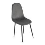 Eetkamerstoel Ivy - velvet grijs - 88x44x53 cm, Huis en Inrichting, Stoelen, Verzenden, Nieuw
