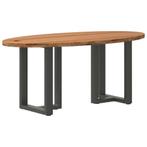 vidaXL Eettafel 200x100x74 cm ovaal massief eikenhout, Huis en Inrichting, Verzenden, Nieuw