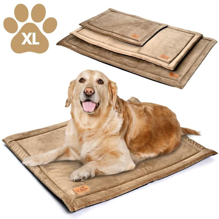 Premium Velvet Benchmat XL 105x70 cm TAUPE (Hond), Dieren en Toebehoren, Hondenmanden, Nieuw, Overige, Ophalen of Verzenden