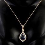 Hanger - 14 karaat Geel goud - 4.05ct. tw. Saffier - Saffier