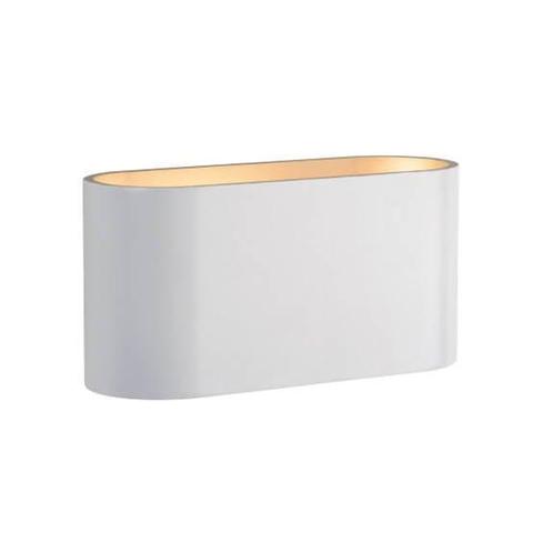 Spectrum - Wandlamp wit goud ovaal G9, Huis en Inrichting, Lampen | Wandlampen, Nieuw, Verzenden