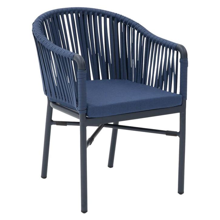 Stoel | KARIN | Aluminium Rotan/Aluminium | Blue |, Zakelijke goederen, Horeca | Keukenapparatuur, Nieuw in verpakking, Verzenden