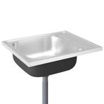 Spoelbak 60x50 RVS - retourdeal voor kleine keukens, Ophalen of Verzenden, Nieuw, Rvs, Wastafel