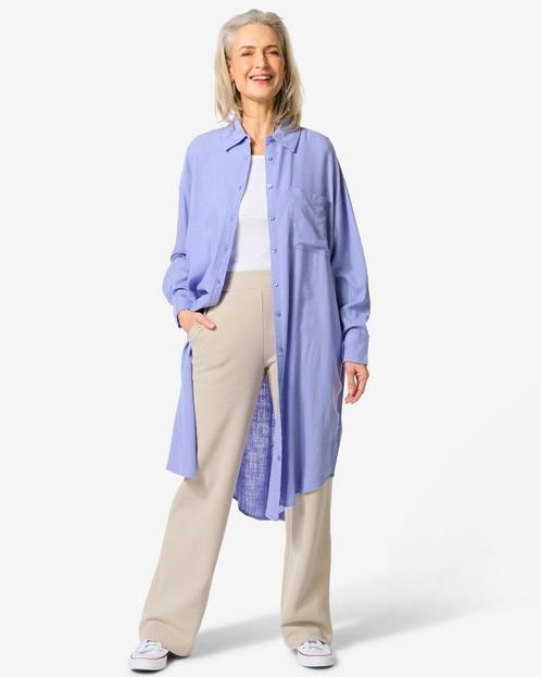 HEMA Dames overhemdjurk Lizzy linnen lichtblauw, Kleding | Dames, Overige Dameskleding, Nieuw, Verzenden