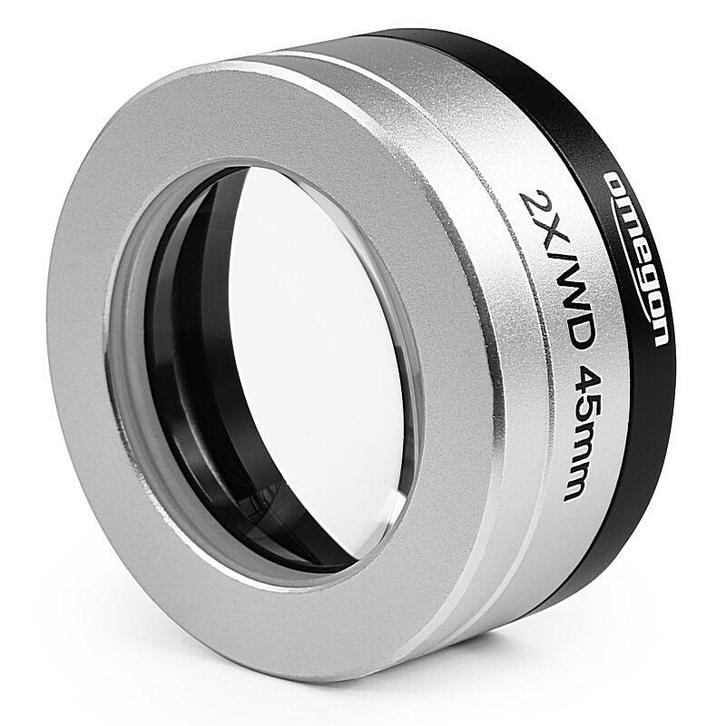 Omegon Objectief microscoop-voorzetlens 2x met adapter, Audio, Tv en Foto, Optische apparatuur | Microscopen, Onderdelen of Toebehoren