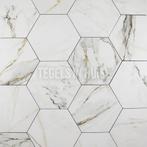 Vloertegel / wandtegel hexagon marmer calacatta goud 20x24, Keramiek, Nieuw, Ophalen of Verzenden, 10 m² of meer
