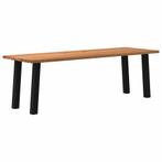 vidaXL Eettafel rechthoekig 240x80x74 cm massief eikenhout, Huis en Inrichting, Tafels | Eettafels, Verzenden, Nieuw