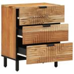 vidaXL Nachtkastje 50x33x62 cm massief acaciahout, Huis en Inrichting, Slaapkamer | Nachtkastjes, Verzenden, Nieuw, 55 tot 70 cm