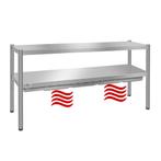 GGM Gastro | Warmtebrug PREMIUM - 1800x370mm - met 2 planken, Verzenden, Nieuw in verpakking, Overige typen