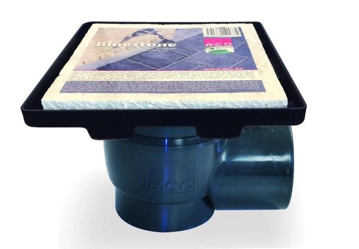 ACO Vloerput BlueStone kunststof opzetstuk zijuitlaat, Doe-het-zelf en Verbouw, Buizen en Afvoer, Ophalen of Verzenden