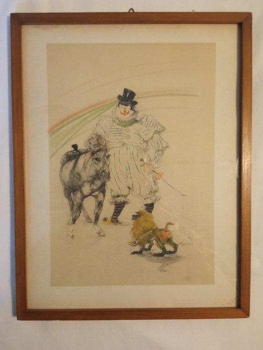 Henri De Toulouse-Lautrec (1864-1901) - Clown con cavallo e, Antiek en Kunst, Antiek | Overige Antiek