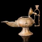 Seltsjoeken Bronzen olielamp (Zonder Minimumprijs)