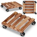 Plantentrolley - vierkant - 30x30 cm - gebeitst dennenhout, Tuin en Terras, Bloempotten, Ophalen of Verzenden, Nieuw