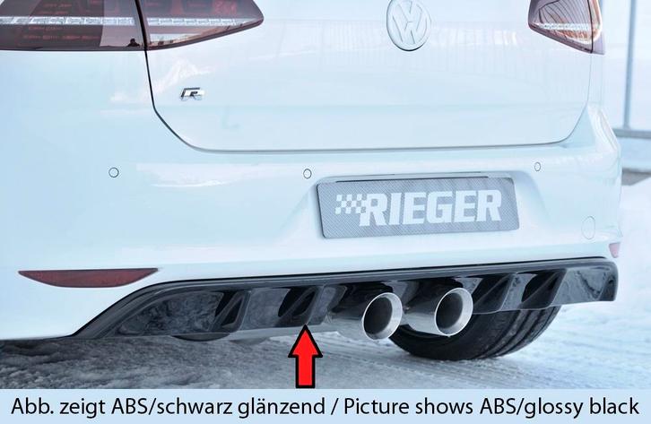 Rieger diffuser | VW Golf 7 VII R 2013-2017 | ABS | Dubbele, Auto-onderdelen, Carrosserie en Plaatwerk, Nieuw, Volkswagen, Verzenden