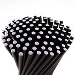 Papieren rietjes | 8x240mm | zwart | 2900 stuks Luxus, Verzenden, Nieuw in verpakking