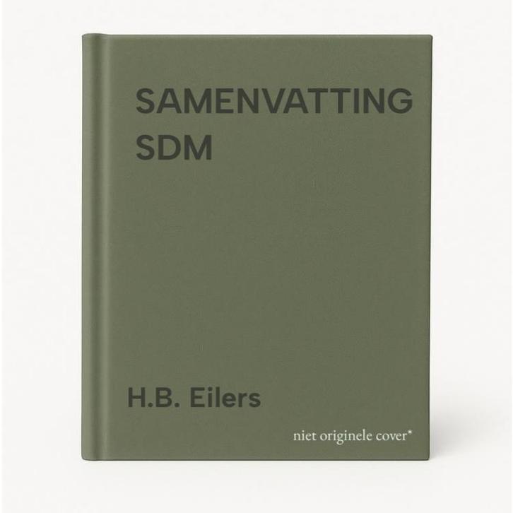 SAMENVATTING SDM 9789062335923 H.B. Eilers, Boeken, Informatica en Computer, Gelezen, Verzenden