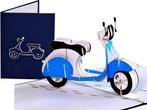 Vespa scooter pop-up 3D wenskaart, Verzenden, Nieuw