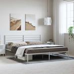 vidaXL Bedframe met hoofdbord metaal wit 183x213 cm, Huis en Inrichting, Verzenden, Wit, Overige maten, Metaal